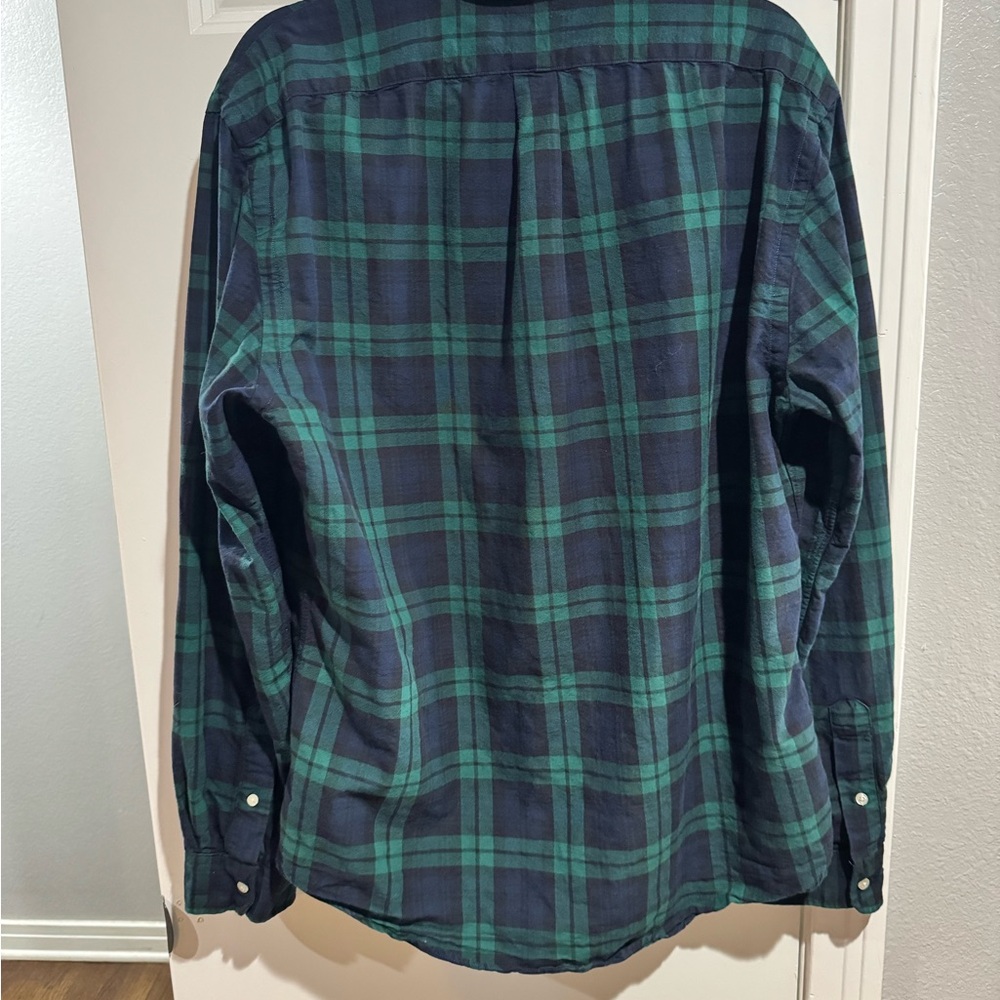 Ralph Lauren Men's Navy and Green Plaid Shirt - Picture 5 of 5